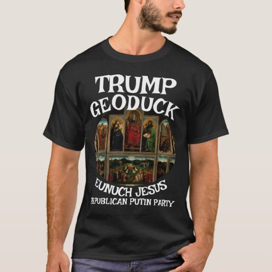 Trump Ghent Altarpiece Jesus Republican Pee Party Tシャツ (正面)