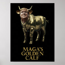 Trump Golden Calf Poster ポスター