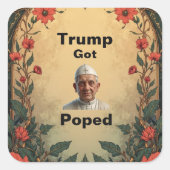 Trump Got Poped On Sticker スクエアシール (正面)