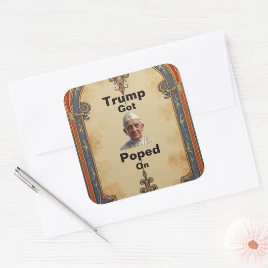 Trump Got Poped On Sticker スクエアシール (封筒)