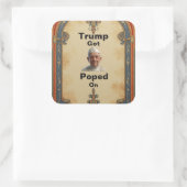 Trump Got Poped On Sticker スクエアシール (バッグ)