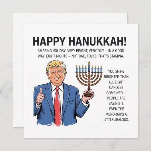Trump Hanukkah  シーズンカード (正面/裏面)