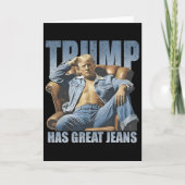 Trump Has Great Jeans Funny Retro  カード (正面)