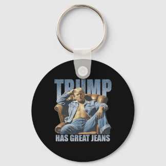 Trump Has Great Jeans Funny Retro  キーホルダー