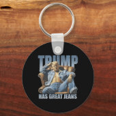 Trump Has Great Jeans Funny Retro  キーホルダー (正面)