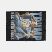 Trump Has Great Jeans Funny Retro  フリースブランケット (正面(横))