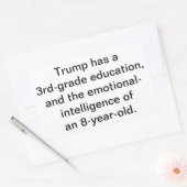 Trump has no education Hankamer Artjunkhaus Dunce 長方形シール (封筒)
