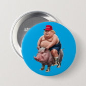 Trump Hog on Hog Button 缶バッジ (正面&裏面)