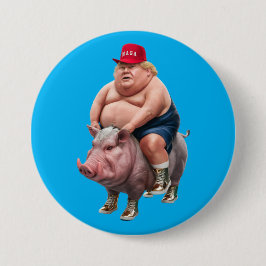Trump Hog on Hog Button 缶バッジ