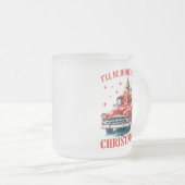 trump I'll Be Home for Christmas, Funny Trump フロストグラスマグカップ (正面右)