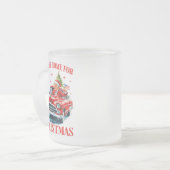 trump I'll Be Home for Christmas, Funny Trump フロストグラスマグカップ (正面左)