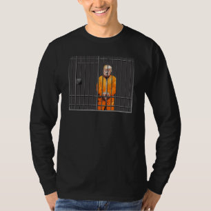 Trump in Jail Men's Basic長袖Tシャツ Tシャツ