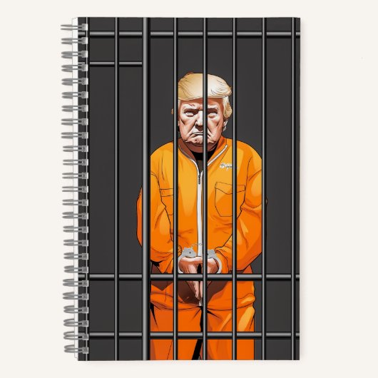 Trump in Jail Spiral Notebook 5.5インチx 8.5インチ ノートブック (正面)