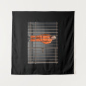 Trump in Jail Square （57インチx 57インチ）タペストリー タペストリー (正面(横))