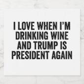 Trump inauguration Day Wine Lovers    ビールラベル (シングルラベル)