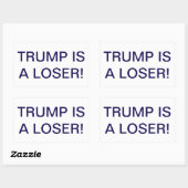 TRUMP IS A LOSER Dumb Drump Hankamer Artjunkhaus 長方形シール (シート)
