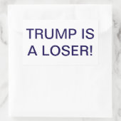 TRUMP IS A LOSER Dumb Drump Hankamer Artjunkhaus 長方形シール (バッグ)