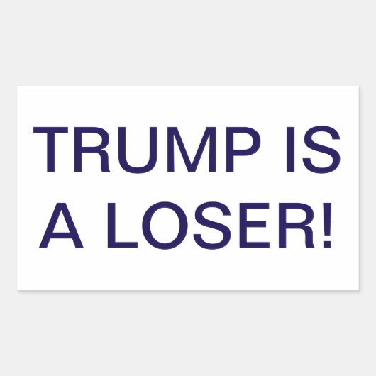 TRUMP IS A LOSER Dumb Drump Hankamer Artjunkhaus 長方形シール (正面)