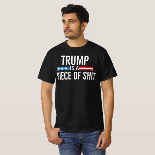 Trump Is A Piece Of Shiit 2025 Resist Protest Tシャツ (正面フル)