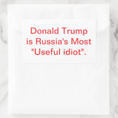 Trump is a Russian Asset Jeff Hankamer Artjunkhaus 長方形シール (バッグ)
