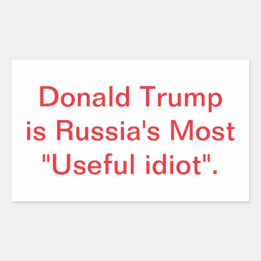 Trump is a Russian Asset Jeff Hankamer Artjunkhaus 長方形シール (正面)