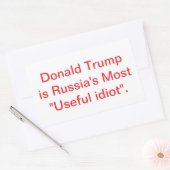 Trump is a Russian Asset Jeff Hankamer Artjunkhaus 長方形シール (封筒)