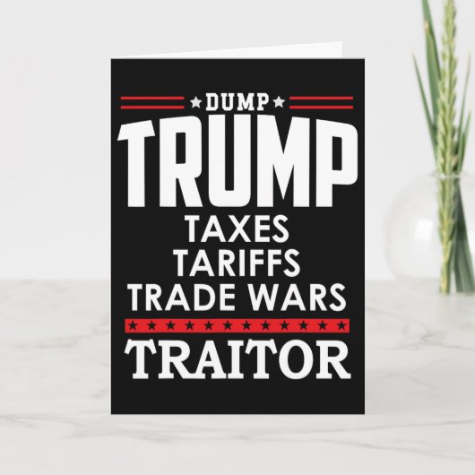 Trump Is A Traitor In Chief Dump Trump Tre45on Tr4 カード (正面)