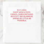 Trump is Adjudicated Predator Hankamer Artjunkhaus 長方形シール (バッグ)