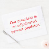 Trump is Adjudicated Predator Hankamer Artjunkhaus 長方形シール (封筒)