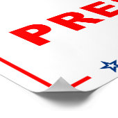 TRUMP is my PRESIDENT (RWB) Rally Sign ポスター (角)