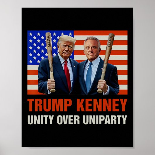 Trump Kennedy Unity Over Uniparty 2025 Funny Elect ポスター (正面)