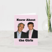 Trump/Knew About the Girls Greeting Card カード (正面)