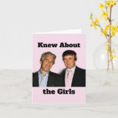 Trump/Knew About the Girls Greeting Card カード (黄色い花)
