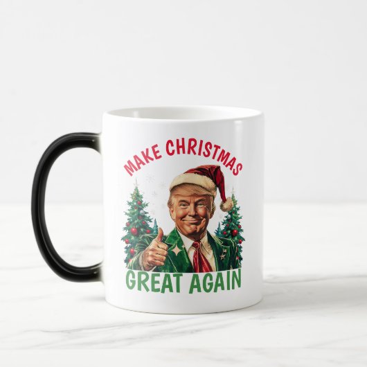 Trump Make Christmas Great Again Christmas モーフィングマグカップ (左)