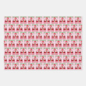 Trump Make Christmas Great Again Gold Blue Pink ラッピングペーパーシート (正面2)