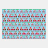 Trump Make Christmas Great Again Gold Blue Pink ラッピングペーパーシート (正面)