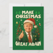 Trump Make Christmas Great Again Green シーズンカード (正面)