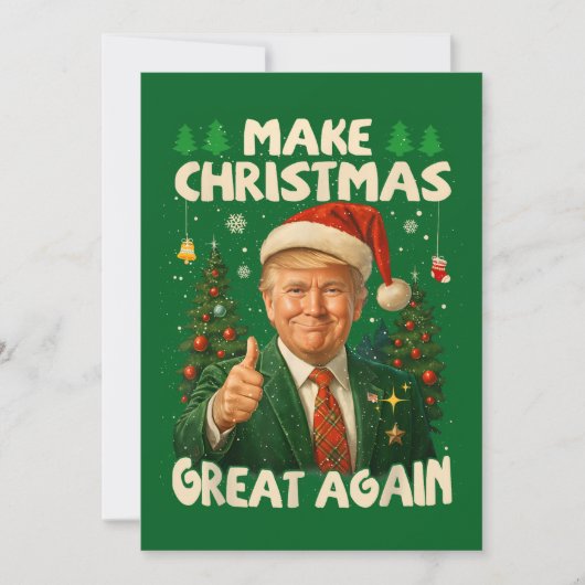 Trump Make Christmas Great Again Green シーズンカード (正面)