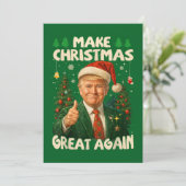Trump Make Christmas Great Again Green シーズンカード (スタンド正面)