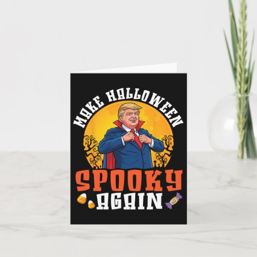 Trump Make Halloween Spooky Again Funny Dracula Co カード (正面)