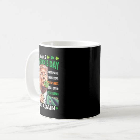 Trump Make St Patricks Day Great Again Irish Ameri コーヒーマグカップ (正面左)