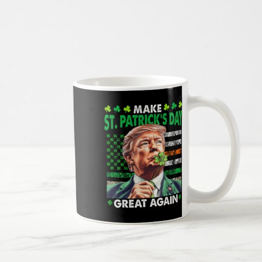 Trump Make St Patricks Day Great Again Irish Ameri コーヒーマグカップ (右)
