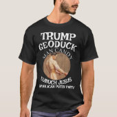 Trump Man Candy Jesus Republican Pee Party Tシャツ (正面)