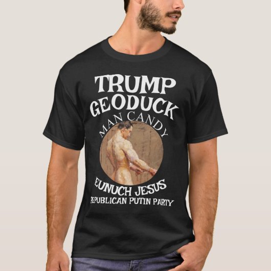 Trump Man Candy Jesus Republican Pee Party Tシャツ (正面)