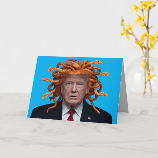Trump Medusa Greeting Card カード (黄色い花)