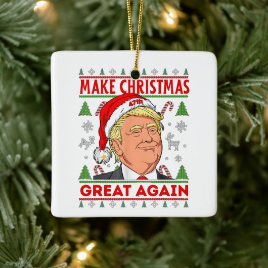 Trump Merry Christmas, Donald Trump セラミックオーナメント (ツリー)