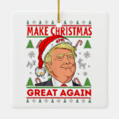 Trump Merry Christmas, Donald Trump セラミックオーナメント (裏面)