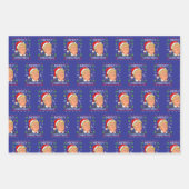 Trump Merry Christmas Ugly Xmas Gift ラッピングペーパーシート (正面3)