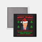 Trump Merry Trumpmas Santa Trump Make Christmas Gr マグネット (正面/裏面)
