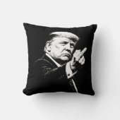 Trump Middle Finger 2026 Meme Funny クッション (正面)